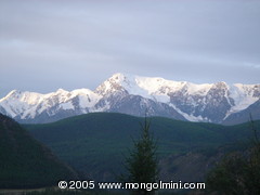 Dawn lit mountains